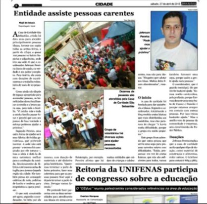 A casa na imprensa local